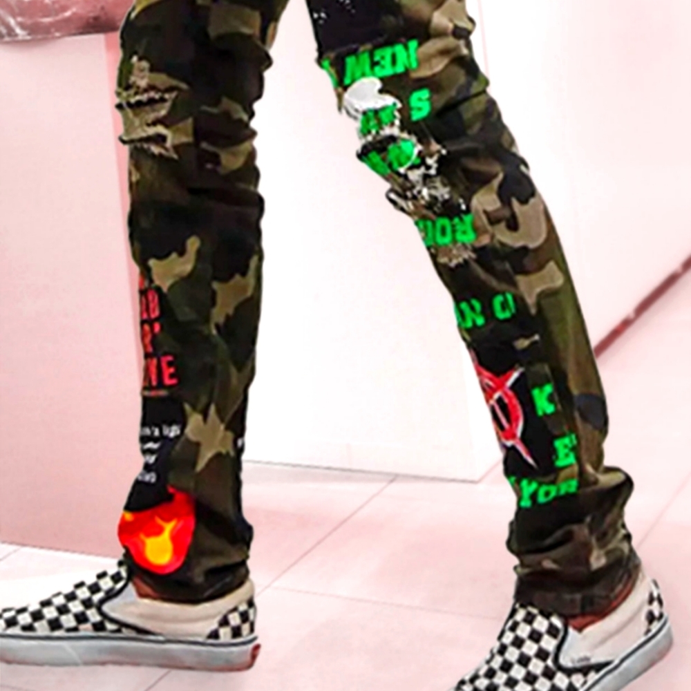 ROCKSTAR RIDGE PRINTED JEAN